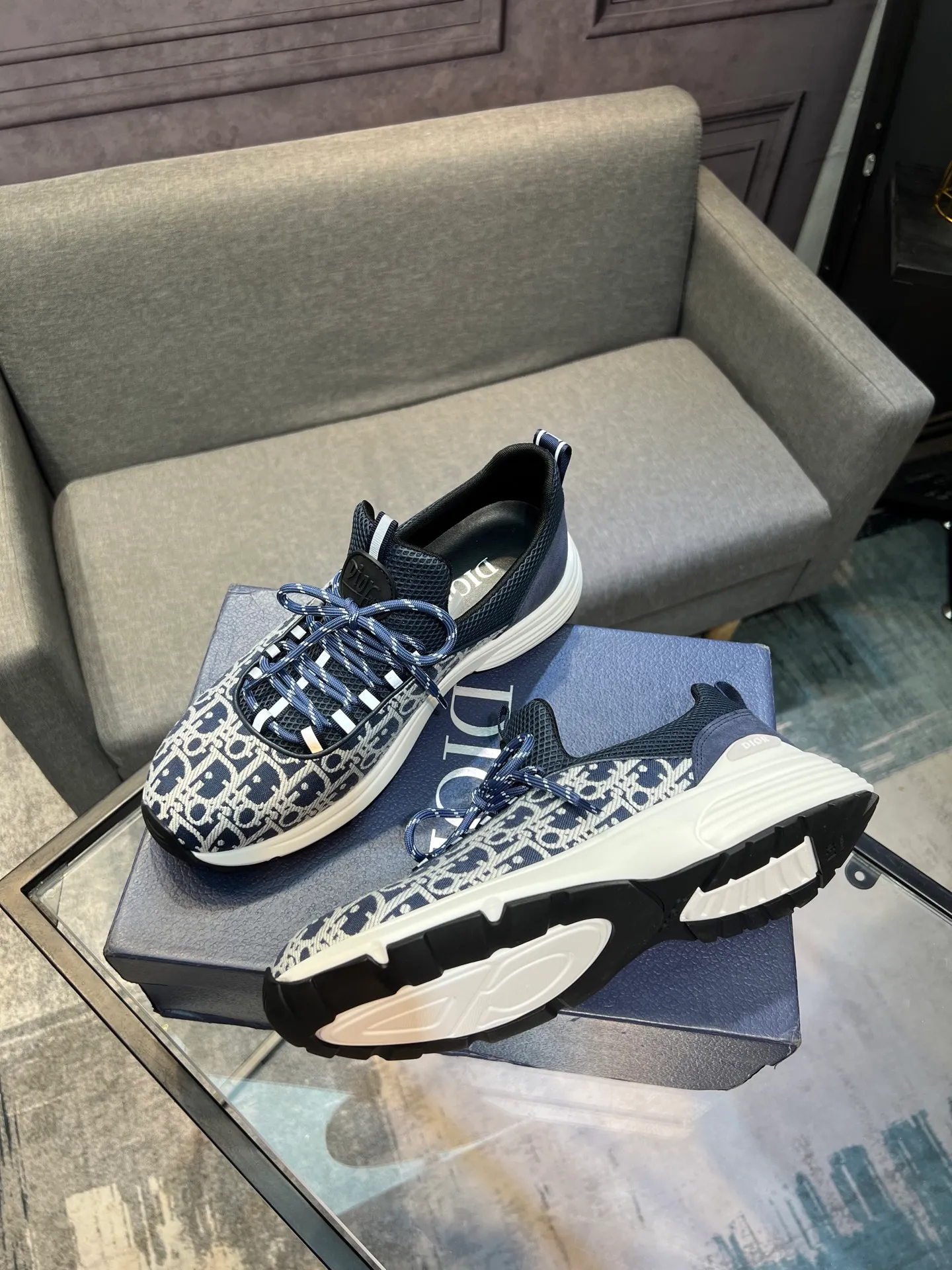 Men's shoes 💰400 [Dior] popular men's shoes, imported mesh splicing material, really inside. Original sole provided by the original factory, 38-45 (45 customized, non-refundable)